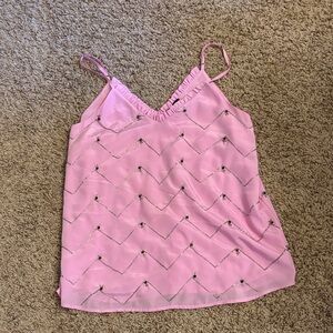 Women’s C & CO Pink Sequin Tank Top Size Medium